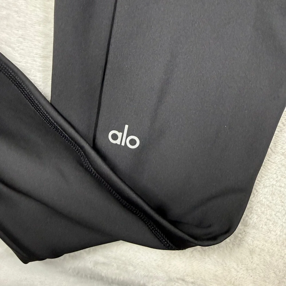 Alo Yoga Womens Black High-Waist Airlift Ski Bib Leggings Size L